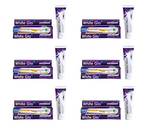 White Glo 2-in-1 Whitening Toothpaste with Mouthwash, 100 ml, Pack of 6