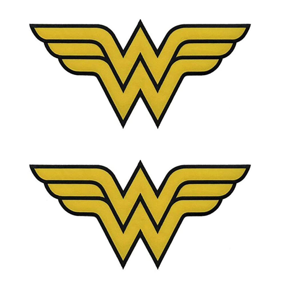 2 Pieces Compatible with Wonder Women/Girl Tactical Comic Hero Patch Funny Hook and Loop Embroidery Morale Military Emblem Patch for Jacket Backpacks Clothes Vest Uniforms Clothes