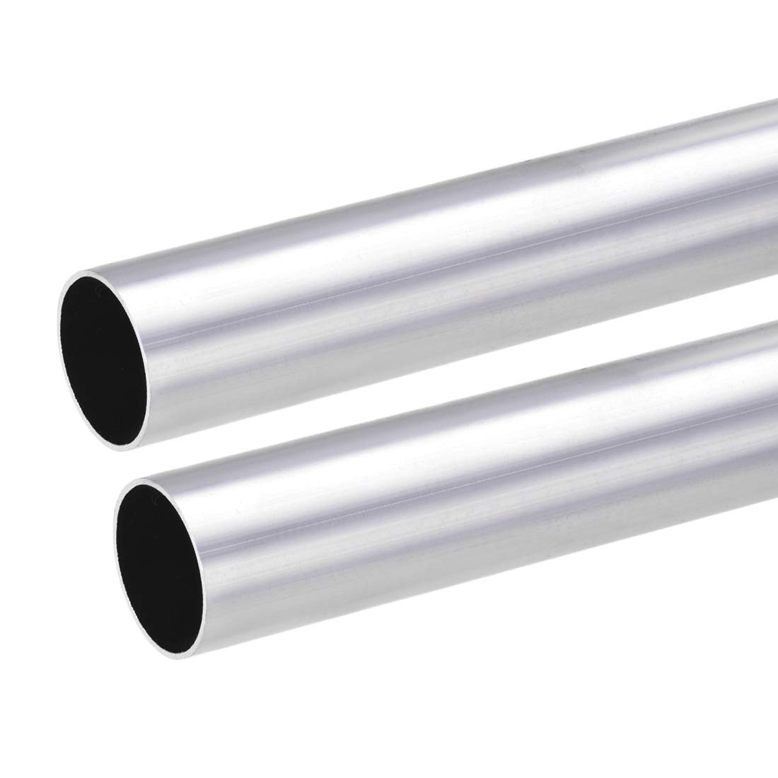 sourcing map 6063 Aluminum Round Tube, 29mm OD 27mm Inner Dia 300mm Length Seamless Straight Tubing 2 Pcs