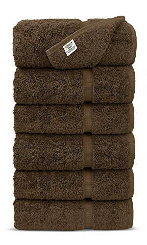 Luxury Premium long-stable Hotel & Spa Turkish Cotton 6-Piece Eco-Friendly Hand Towel Set (Cocoa)
