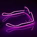 Fronnor Light Up El Wire Glasses Rave Glow Glasses with DC-3V Sound Active Driver for Costume Party Festival,Party Concert(Pink)