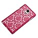 ABC(TM) Fashion Cute Carved Damask Vintage Pattern Hard Case Cover For Samsung Galaxy Note 4 (Red)
