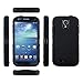 ULAK Galaxy S4 Case, Knox Armor S4 Case - Shockproof Hybrid Rubber Combo Case Cover 3in1 Rigid Plastic+Soft Silicone for Samsung Galaxy S4 IV i9500-Black