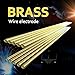 Walmeck 10pcs 1.6mm333mm Brass Gas Brazing Rod No Need Solder Powder