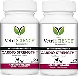 Vetri-Science Cardio Strength Heart Support Formula for Cats and Dogs (2 PACK - 180 Total Capsules) Bundled with Health Tracker