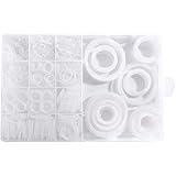 Litorange 580PCS Silicone 45A Universal Clear O-Ring Sealing Gasket Washer Seal Assortment Set (Better Than Rubber) for Plumb
