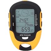 Ayayu Multifunction Digital Altimeter, Waterproof Handheld GPS Navigator Tracker with Mini Torch, Electronic Barometer Thermometer Compass for Camp Climb Hike