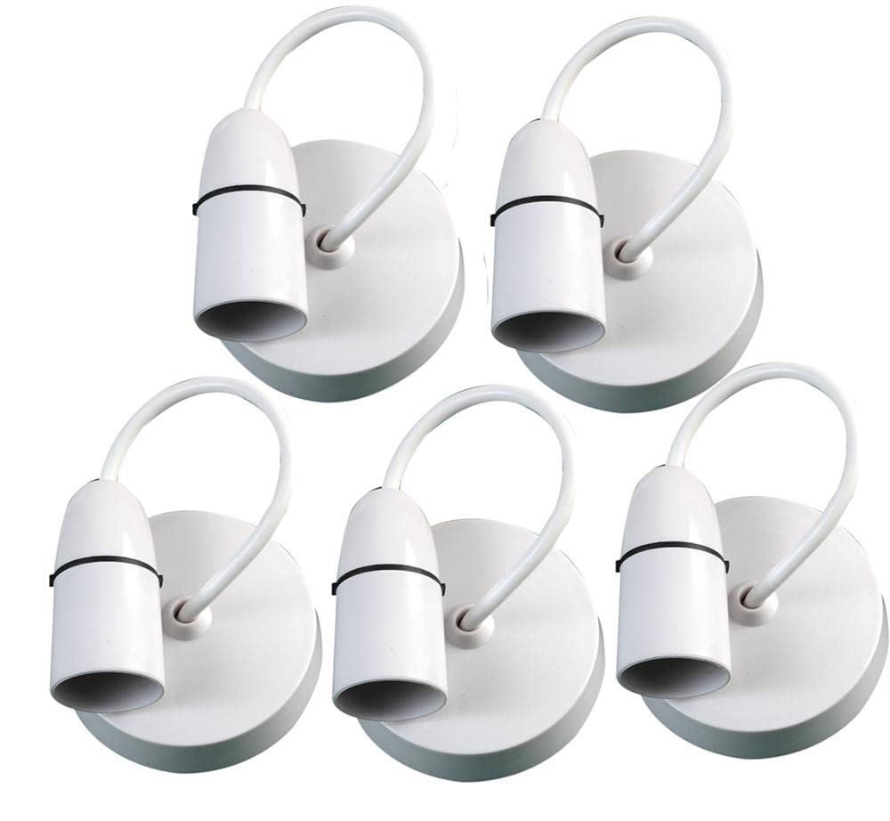 PRO ELEC 6" Ceiling Pendant Light Holders, 6A, 250V, White, Pack of 5 – PELB1124