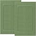 Utopia Towels Cotton Banded Rug, Bath Mats, Not a Bathroom Rug, 21 by 34 Inches, 100% Ring Spun Cotton, Highly Absorbent Shower Bathroom Floor Mat, Sage Green, 2 Pack
