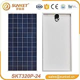 Sunket 320Watt Solar Panels, Solar modules 72 photovoltaic Cells, 3 Bypass diodes with Solar Cable MC connectors Pack of 10