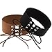 XY Fancy Women Fashion Personality Necklace Punk Wide Velvet Belt Exaggerated Choker Collar