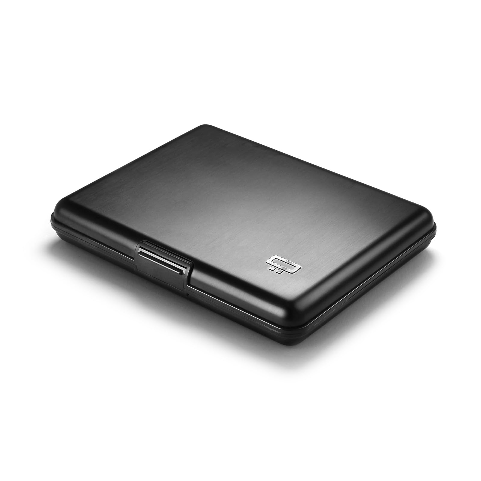 ÖGON -DESIGNS- Aluminium Wallet, Large Capacity, RFID Protection Against Fraud and demagnetization, Smart Case Big Stockholm Model (Black)