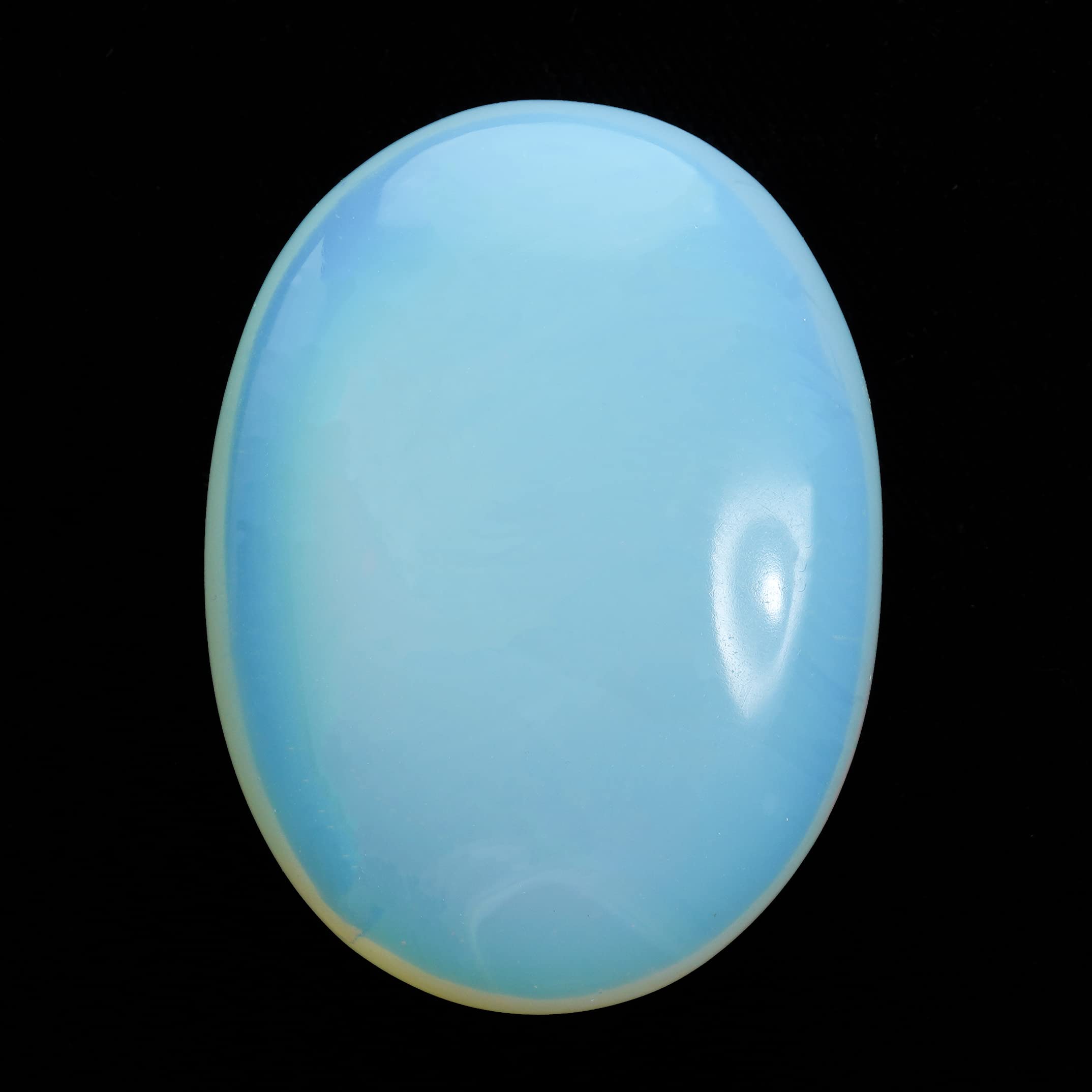 Crocon® Opalite Large oval Palm Stone Pocket Massage Worry Stones for Natural Body Chakra Balancing Reiki Healing Stones and Crystal Grid Healing Massage Spa Energy Crystals