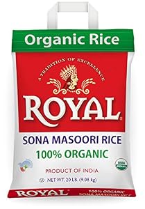Image of Royal Organic Sona Masoori Rice, 20 Pound