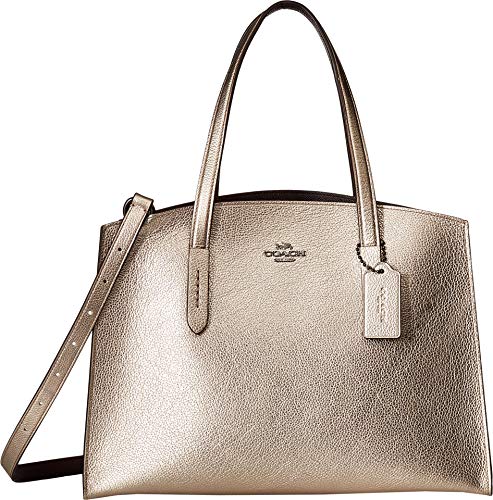 coach charlie carryall metallic