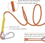 X XBEN 8mm 20m Outdoor Rope Multi-use Safety Cord Orange with Carabiners view 5