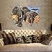 EMIRACLEZE Africa 3D Style Elephant Vivid Removable Mural Wall Stickers Wall Decal for Children Bedroom Home Decor