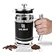 Premium 34 Oz. French Press Coffee Maker by Bar Brat ™ | Best Way To Drink & Make Coffee | Perfect For Coffees & Teas | 110 Cocktail Recipe Ebook Included