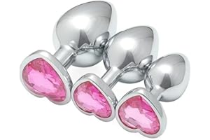 3 Different Sizes of Metal Hip Exercise Training Accessories, Pink Heart-Shaped Rhinestone Base Device, Suitable for Holidays