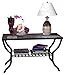Ashley Furniture Signature Design - Antigo Sofa Table with Console - Slated Top with Metal Bottom - Contemporary - Black