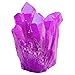 SUNYIK Purple Titanium Coated Crystal Cluster,Quartz Drusy Geode Gemstone Specimen Sphere Figurine(0.2-0.3lb)