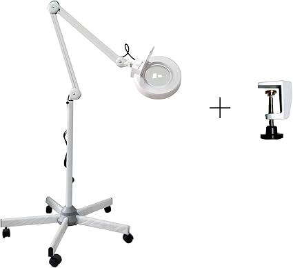 lampara lupa led estetica 5 x lampara lupa led en pie 5 ruedas en mesa