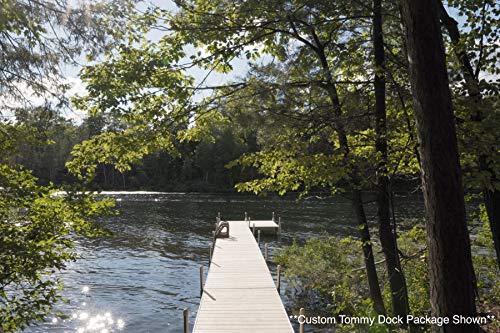 Tommy Docks Complete Dock Package - 20 FT Roll-in Dock - Straight Aluminum Frame with Removable Cedar Decking - Normal Duty Boat Docking Hardware Kit - Thumbnail 5