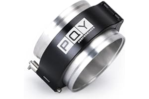 PQY 3 Inch Aluminum Quick Release V Band Clamp with Flange Intake Intercooler Pipe Clamp Throttle Union Sleeve