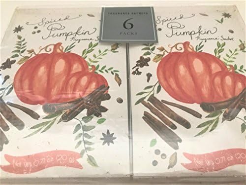Festive Spiced Pumpkin Fragrance Sachet, 6 Extra Large Packets