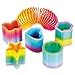 50 Assorted Miniature Coil Rainbow Spring Toy - Multiple Shapes - Perfect Size for Kids - Bright Colors and Durable Designs - Awesome As Birthday Party Favors, Pinata Fillers, and Stocking Stuffers