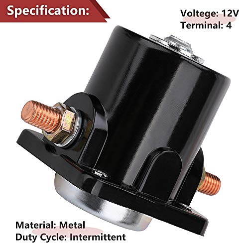 12V Starter Solenoid Relay SMR6003 for Johnson OMC Evinrude Outboard Motor Ford Kubota Kawasaki Perkins Inboard Power Tilt Replace# 383622 395419 582708 586180 47886 47886T 18-5808 4 Terminals