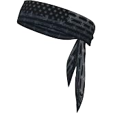 Sports Tie Headband Bandana Running Athletic Sweat Band Elastic Adjustable Sport Head Tie for Men Women Head Ties Ninja Tie Headbands Tennis Sweatbands Soccer Basketball Teams Running Head Band