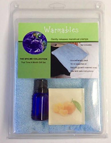 Warmables All Natural Menstrual Cramp Relieve Pillow 3 Piece Gift Set Aromatherapy, Florida Tangerine