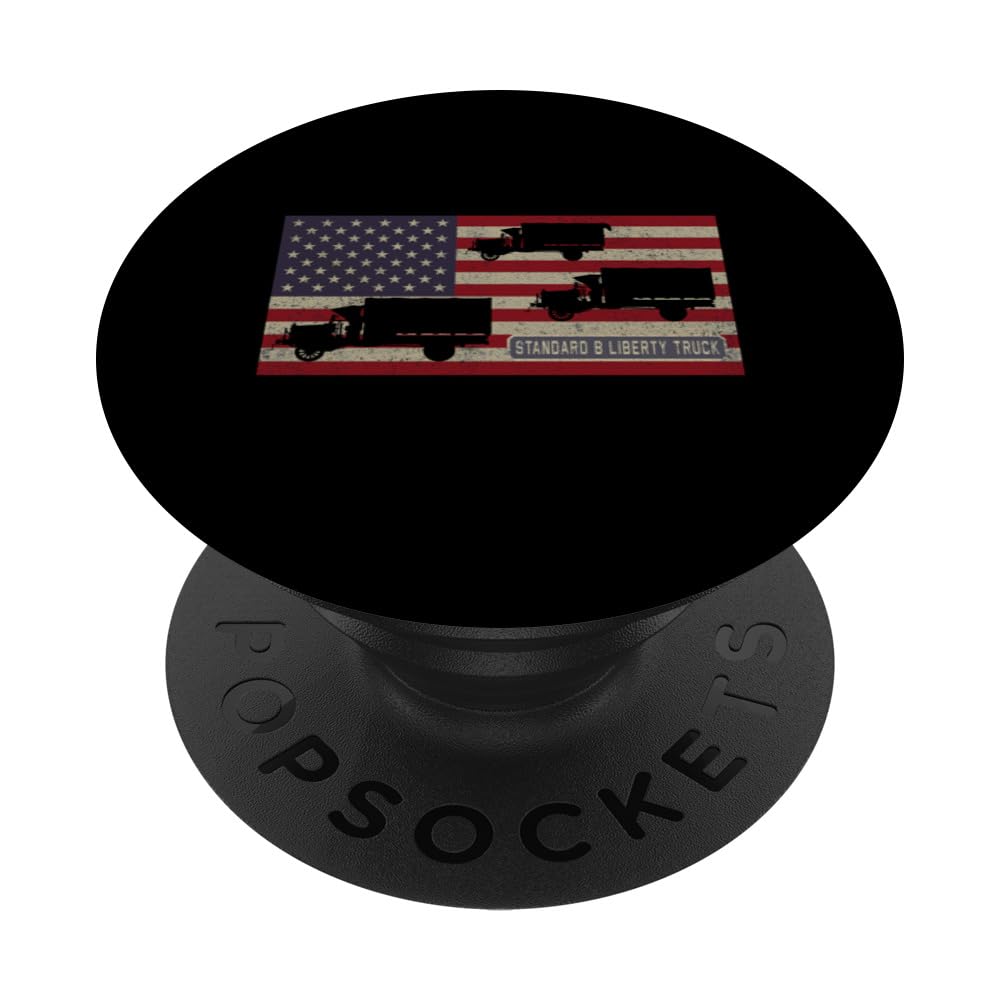 Liberty Truck WW1 Standard B American Flag PopSockets Swappable PopGrip