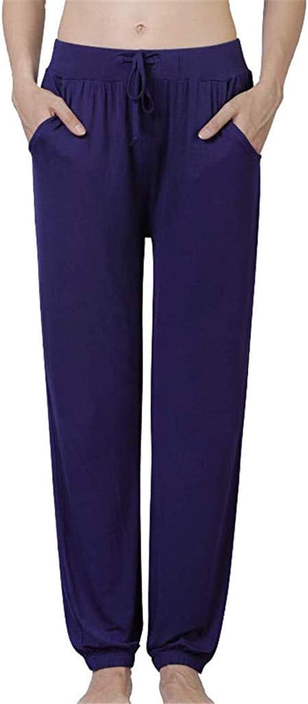TUDUZ Pajama Pants for Womens Loose Casual Drawstring Elasticity Waist Stretch Knit Lounge Pants Bottoms