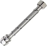 Reeds 15mm x 1/2 Inch Flexi Braided Tap Connector 150mm Stainless Steel 10 Bar view 1