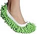 GPCT Unisex Multifunctional [Microfiber] Chenille [Washable] Mop Shoe Cover/Slippers. Perfect for Cleaning Dust, Dirt, & Pet Hair! [2 Pieces]- Green