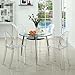 Modway Casper Modern Acrylic Stacking Kitchen and Dining Room Chair in Clear - Fully Assembled
