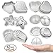 SOTOGO 12 Pack Bath Bomb Mold DIY Metal Bath Mold 6 Style Each Including 2 Pcs Soap Mold