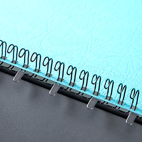 BNC Double Loop Wire Binding Rings 3:1 21 Holes Black Color Pack of 50 (3/4 Inches) - Thumbnail 6