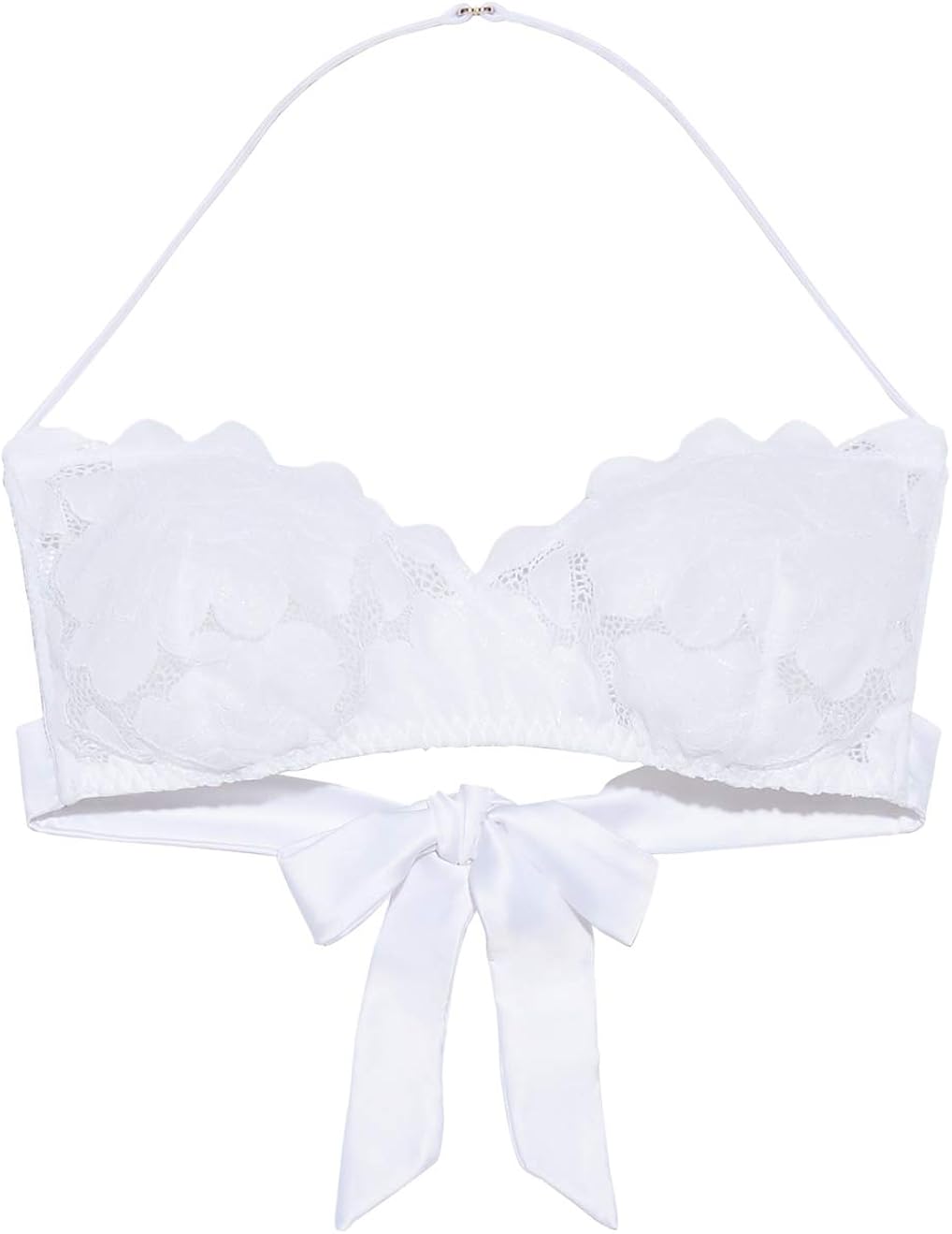 Savage X Fenty Women S Floral Glow Lace Tie Back Bralette At Amazon Women S Clothing Store