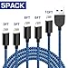 TNSO MFi Certified Phone Cable 5Pack 3FT 3FT 6FT 6FT 10FT Nylon Braided USB Charging & Syncing Cord Compatible with Phone Charger X Phone 8 8Plus 7 7 Plus 6s 6s Plus 6 6 Plus and Other Series-Blue