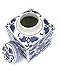 IMAX 89830 Tollmache Large Lidded Jar, Oriental Inspiration, Lidded Jar Mixed With Modern Technique, Floral Motif Pattern In Vibrant Blue And Crisp White, Handcrafted In Ceramic, Decorative Large Lidded Jar, 10