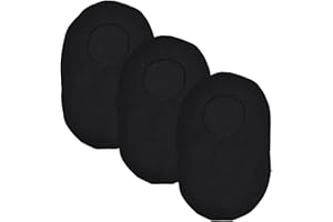 YYBFD 3Pcs Black Ostomy Bag Cover, Colostomy Pouch Cover Lightweight Odor Control Stretchy Bag Washable Pouch Liner for Women