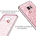 BENTOBEN Compatible with Phone Case Samsung Galaxy S7 Edge, Clear Crystal Slim 3D Geometric Design Soft TPU Hard PC Frame Hybrid Shockproof Protective Phone Cases for Girls Women, Rose Gold