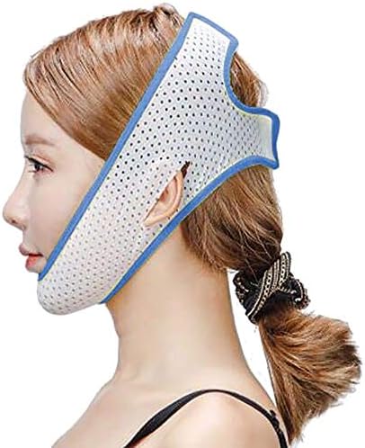 PAPWOO Slimming Face Mask Anti Wrinkle Facial Thin Slimming Cheek Mask Lift Up Thin V Face Line Face Slimming Belt Strap Beauty Tool Double Chin Reduce Bandage For Women & Men (Blue)