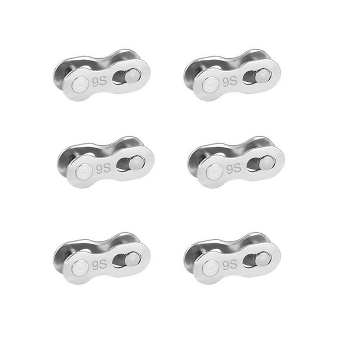 HOUSON 6 pieces bicycle chain links, bicycle chain chain lock missing bicycle link quick coupling bicycle chain link connector for 9 speed chain