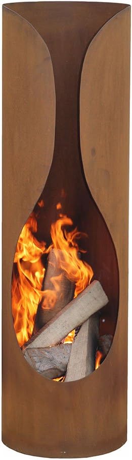 Masaya Gartenkamin Ø36x122 cm. Corten