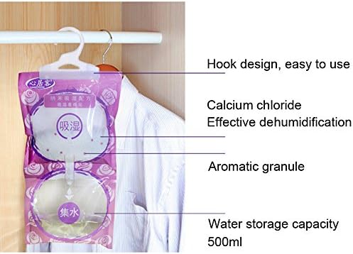 Ncppk Hanging Moisture Absorber Lavender Scent Mildew Proof and Damp Proof 4-Pack