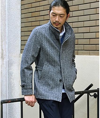 Amazon メンズビギ Men S Bigi 渡部篤郎さん着用 メンズクラブ12月号 掲載商品 スタンドカラージャケット ウールメルトン 01ベージュ Ss コート ジャケット 通販